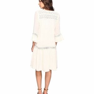 New With Tags Jen's Pirate Booty Plunge Neck White Gauze Dress Size Small